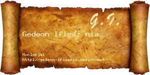 Gedeon Ifigénia névjegykártya
